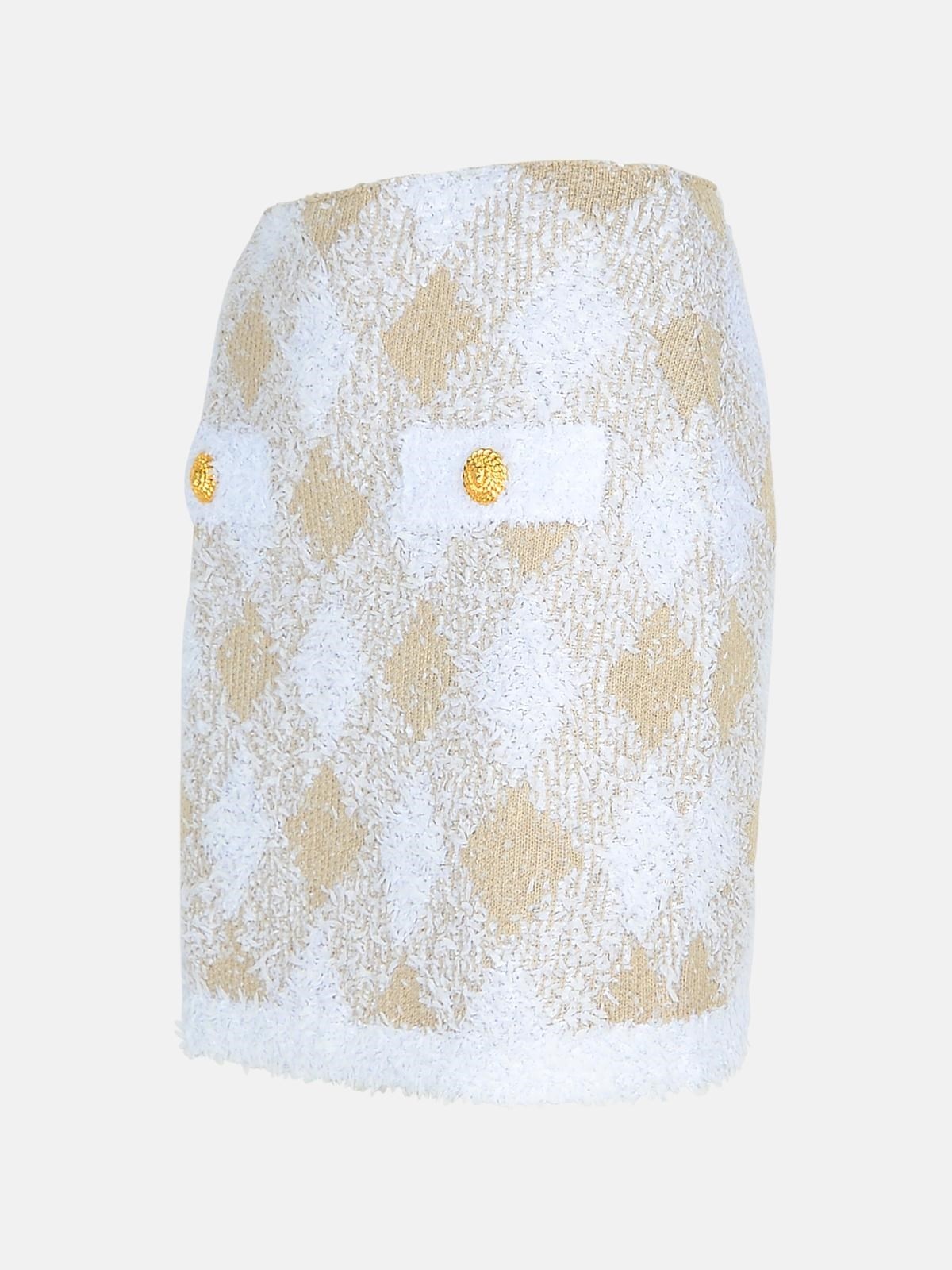 BEIGE POLYAMIDE BLEND SKIRT - 2