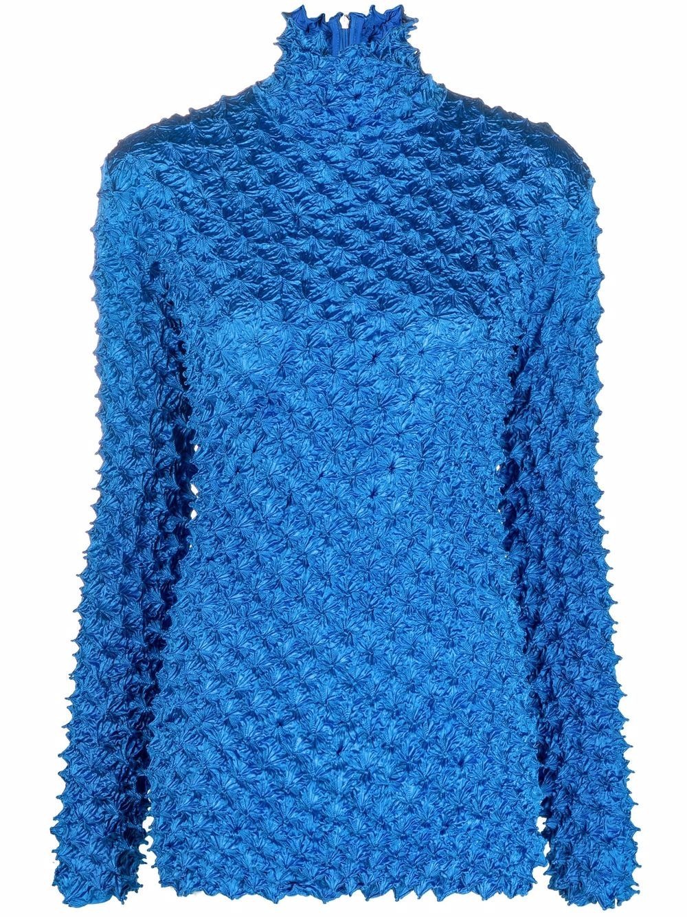 textured mock-neck jumper - 1