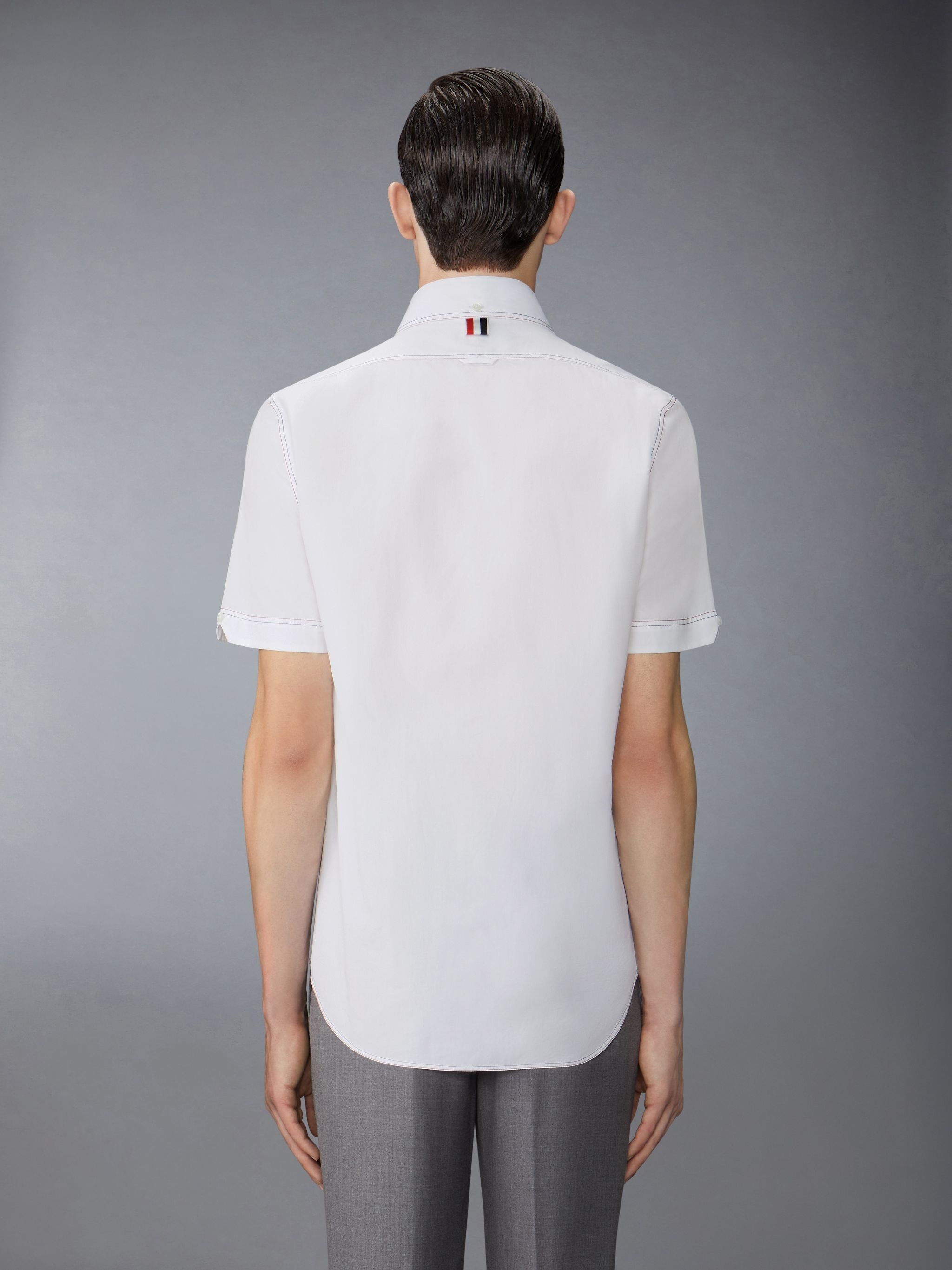 Thom Browne decorative-stitch cotton shirt | REVERSIBLE