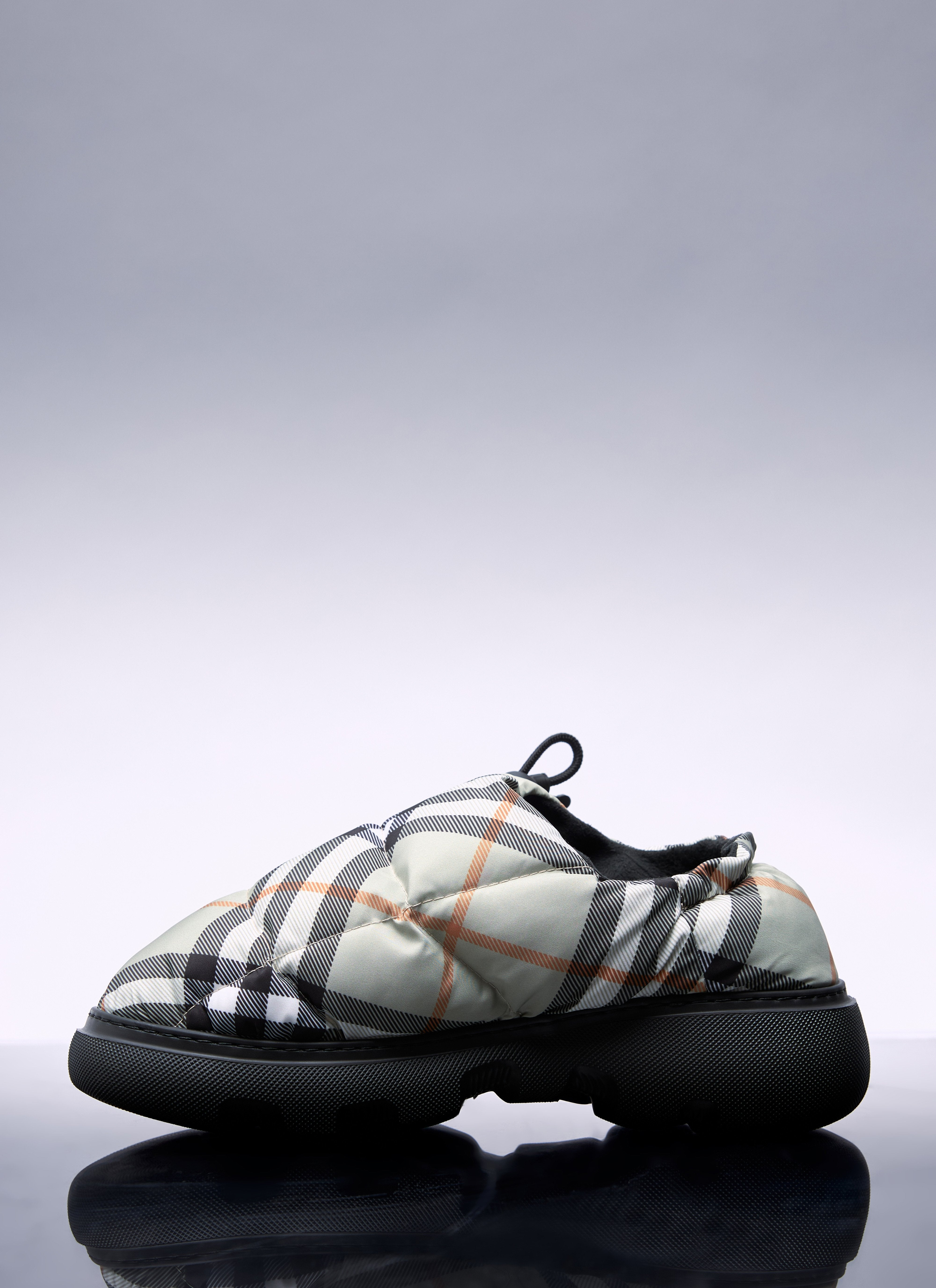Burberry Women Check Nylon-Blend Pillow Mule - 4