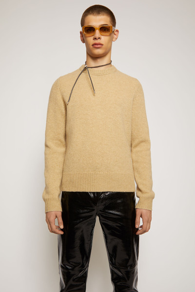 Acne Studios Shetland wool sweater beige melange outlook