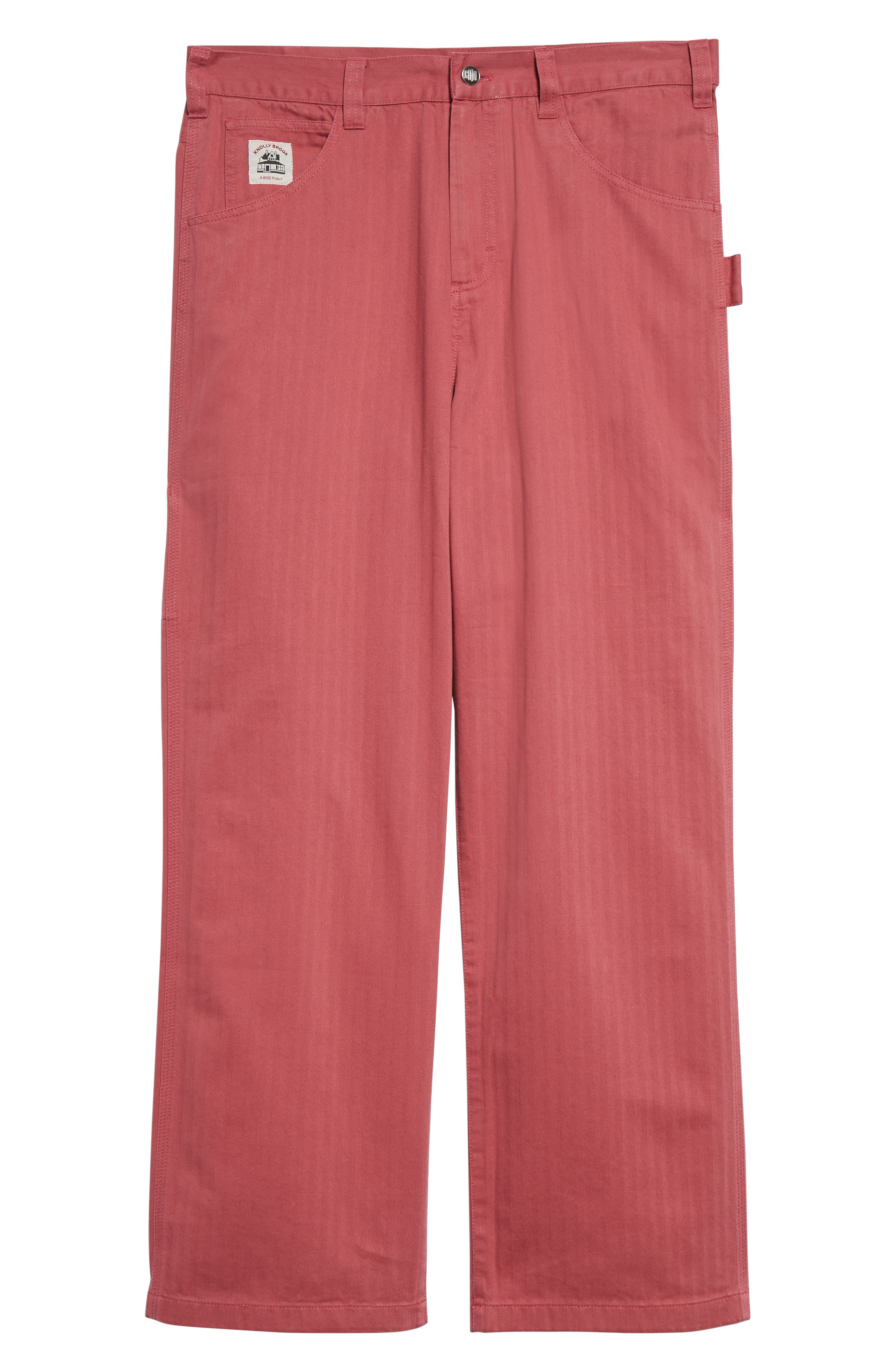 Bode Knolly Brook Twill Trousers in Pink at Nordstrom - 6
