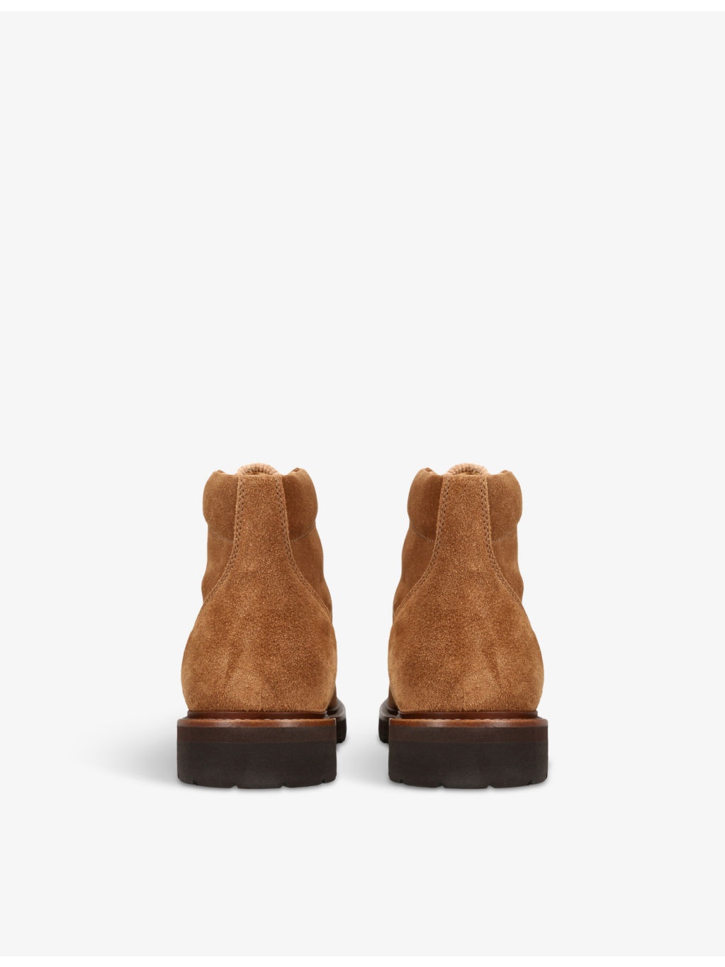 Corduroy-insert suede ankle boots - 4