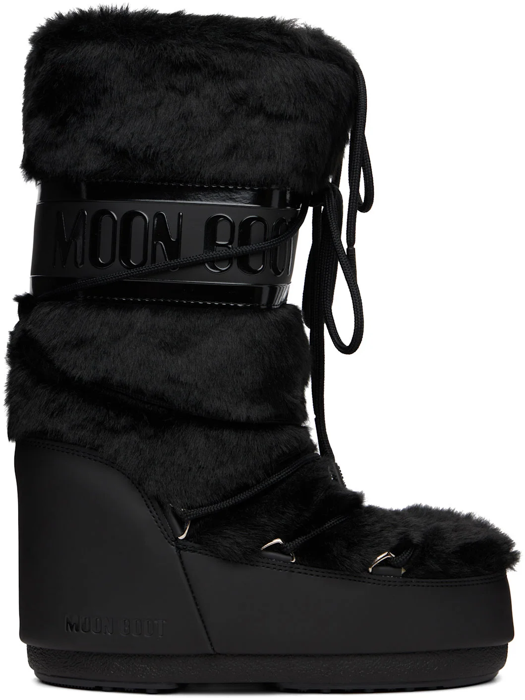 Black Icon Faux-Fur Boots - 1
