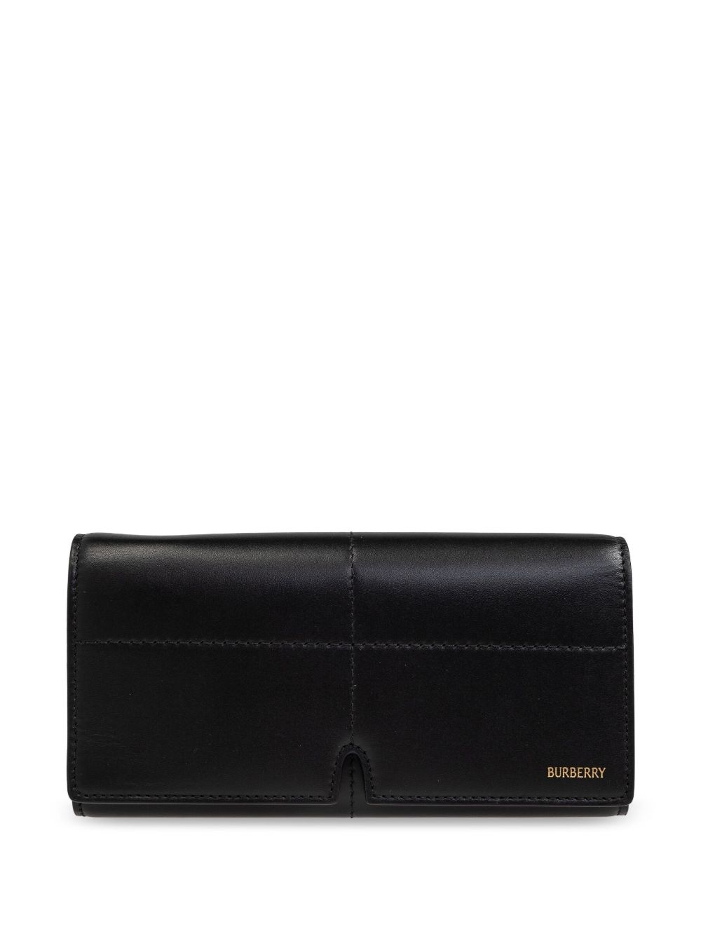 logo-lettering leather wallet - 1
