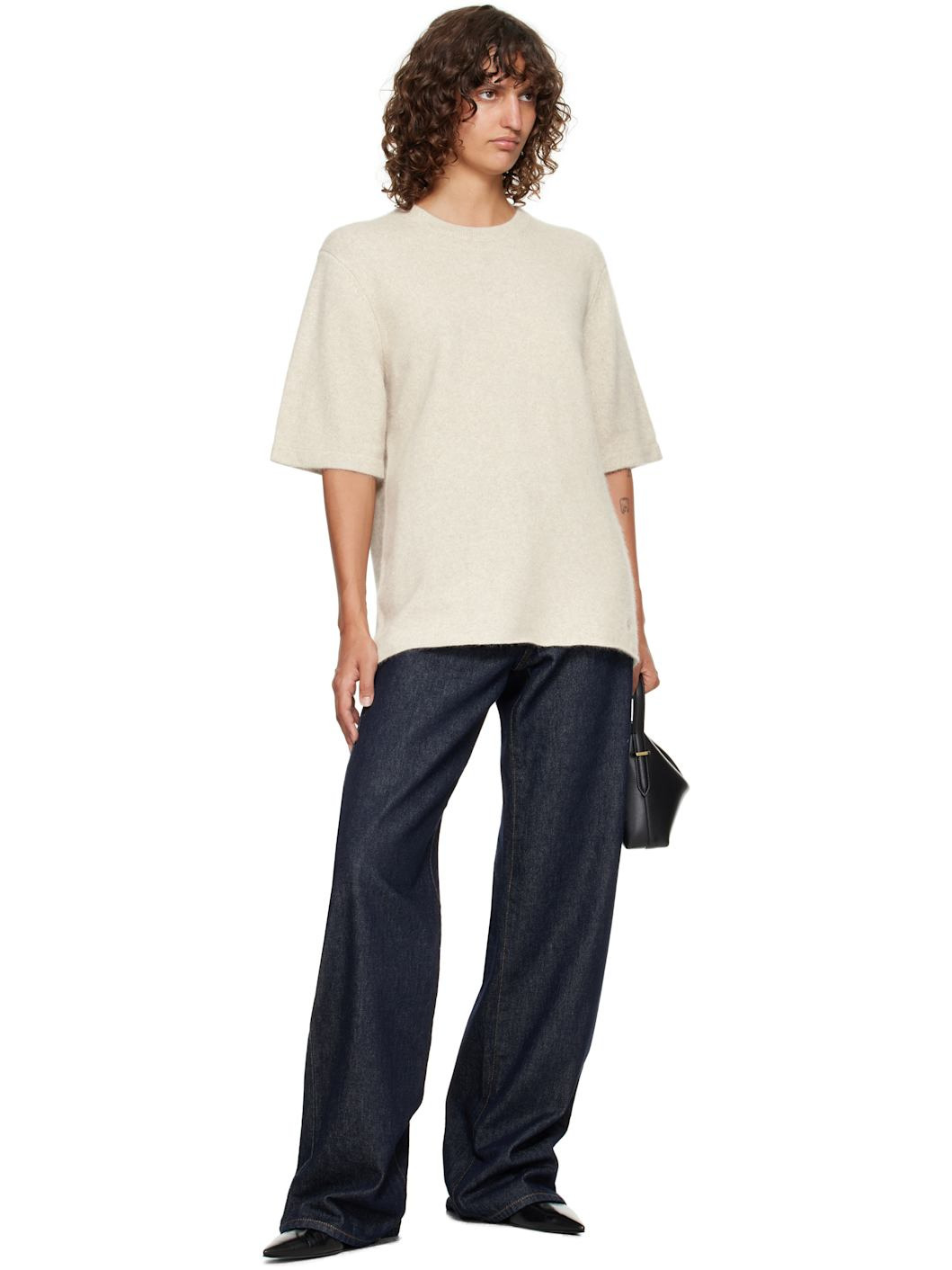 Off-White Raven Yak Blend Short Sleeves Sweater - 4