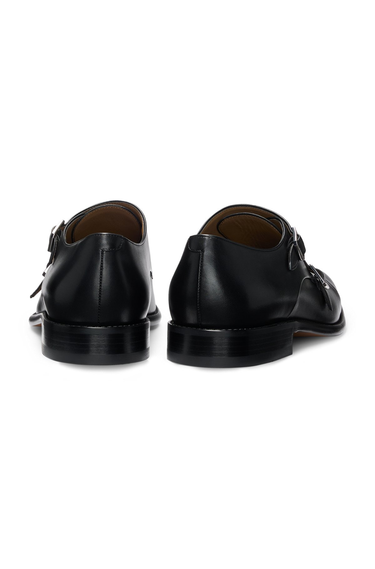 LEATHER MONK SHOES WITH DOUBLE STRAP - 5