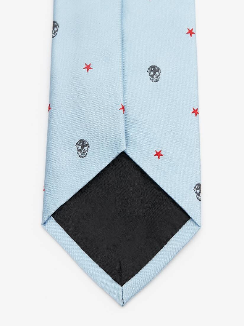 Men's Star And Skull Tie in Bluette 4
