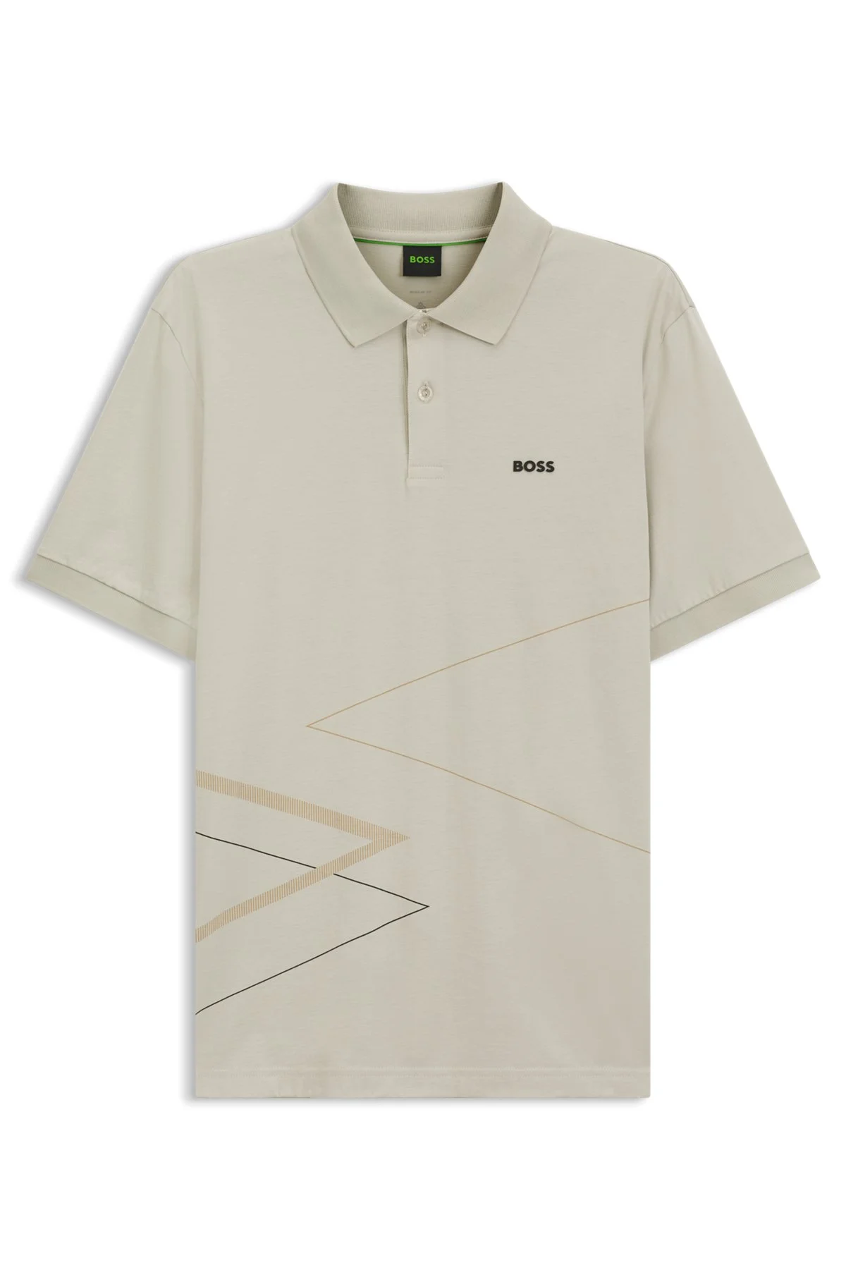 PIMA COTTON POLO SHIRT WITH PLACED PRINT - 1