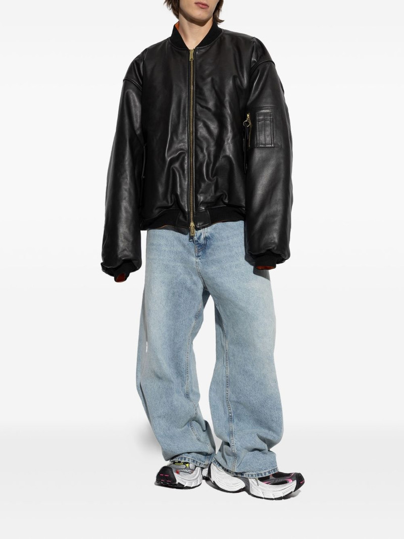 VETEMENTS leather zip-fastening bomber jacket outlook