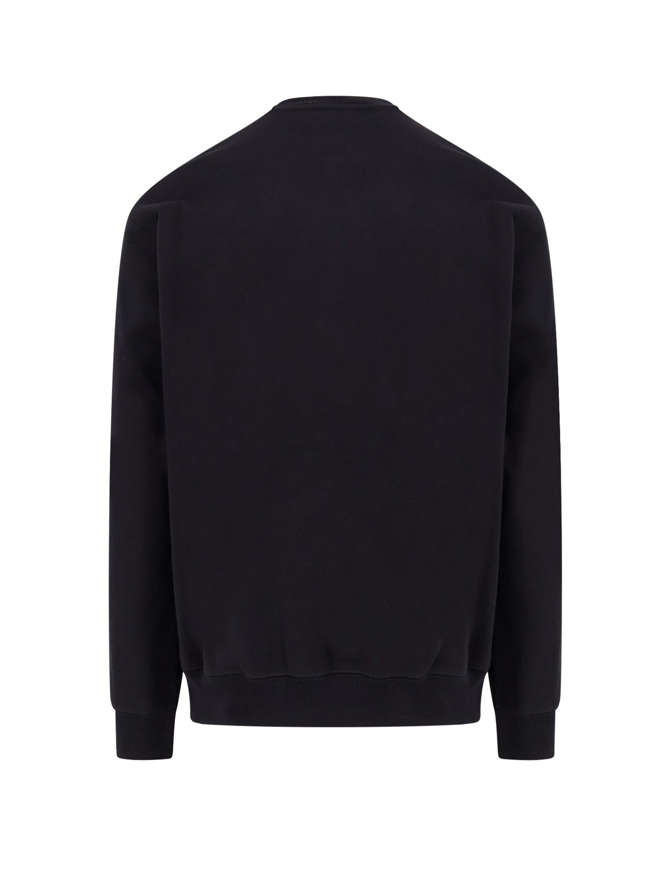 Cotton sweatshirt crew-neck with ribbed profiles and Gucci logo print on the front - 2