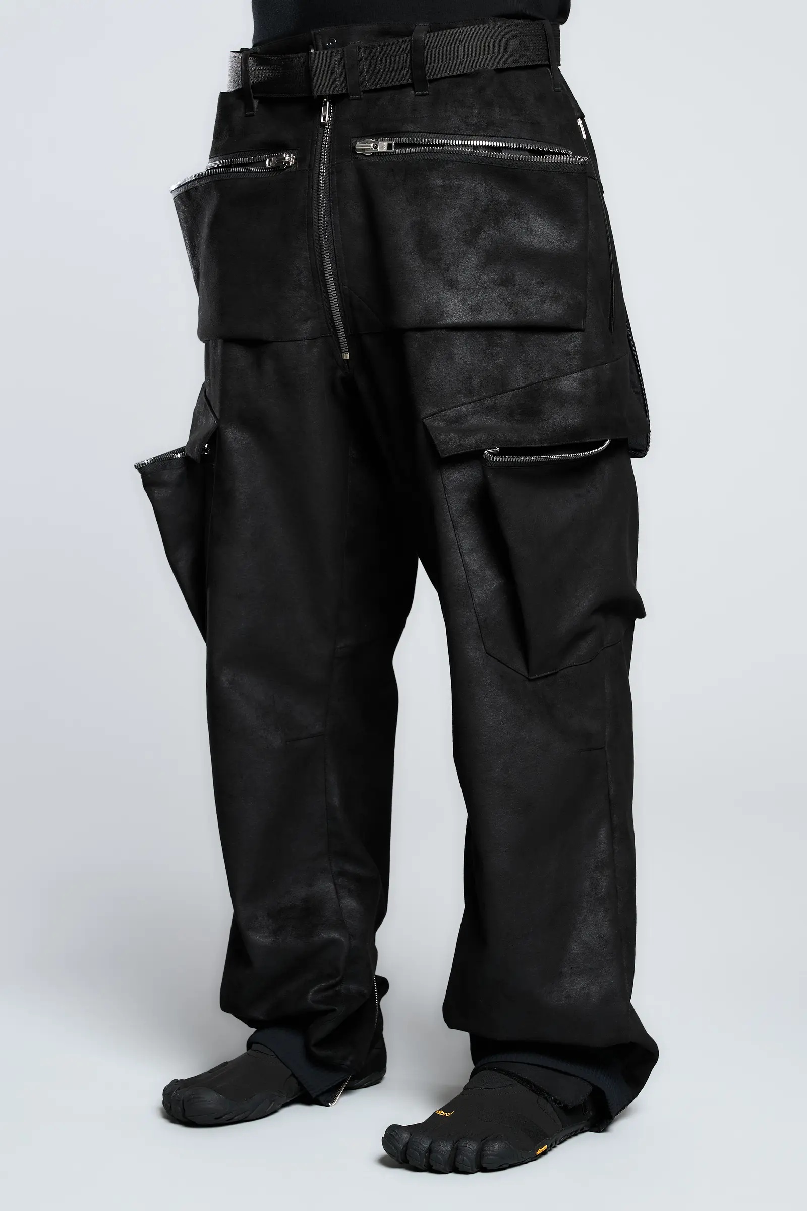 P38-TO Scrim Laced Ultra-Microfiber Cargo Pant Black - 13