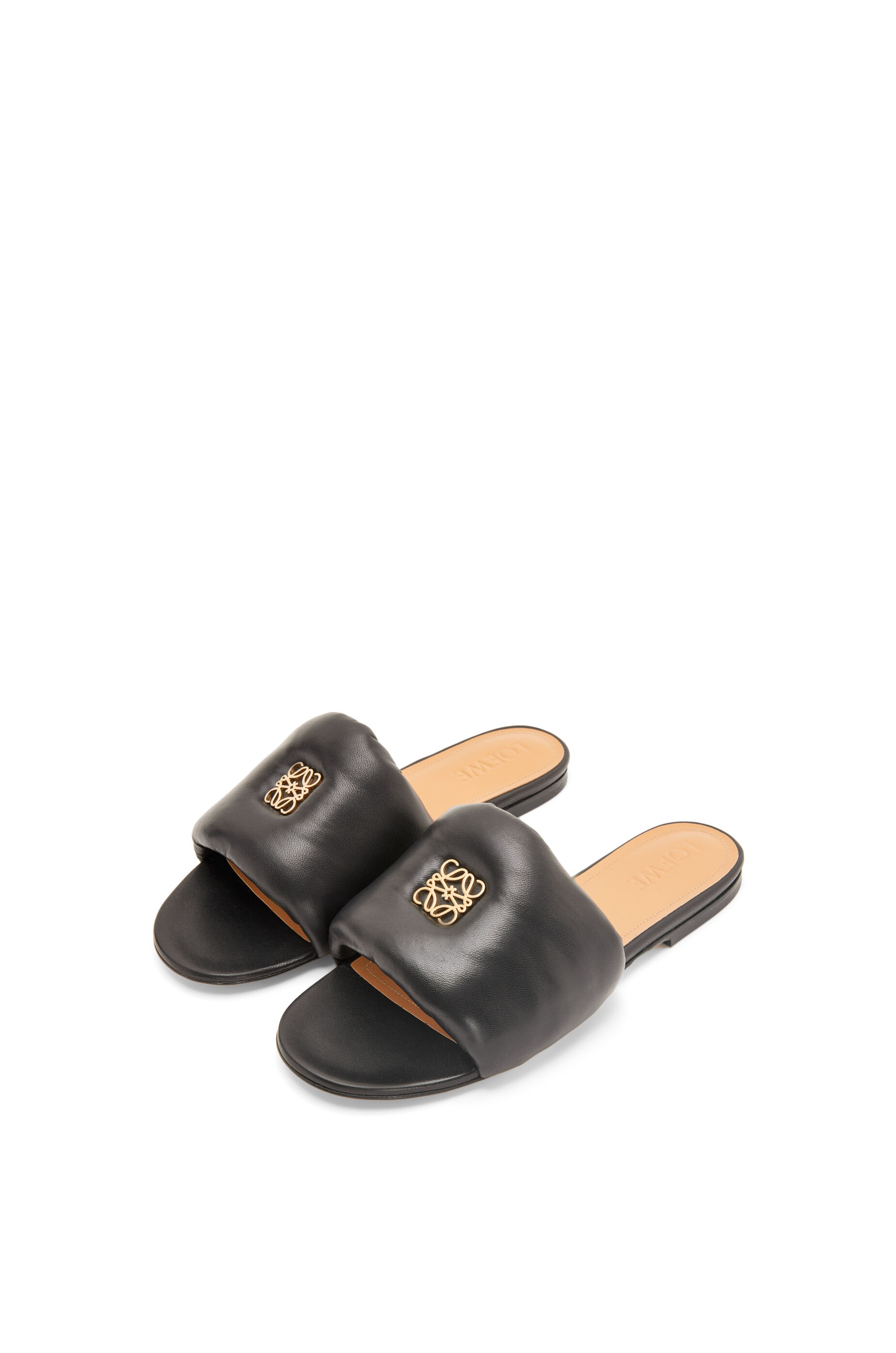 Anagram padded slide in lambskin - 2