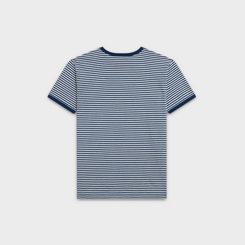 CELINE CELINE EMBROIDERED T-SHIRT IN STRIPED COTTON outlook