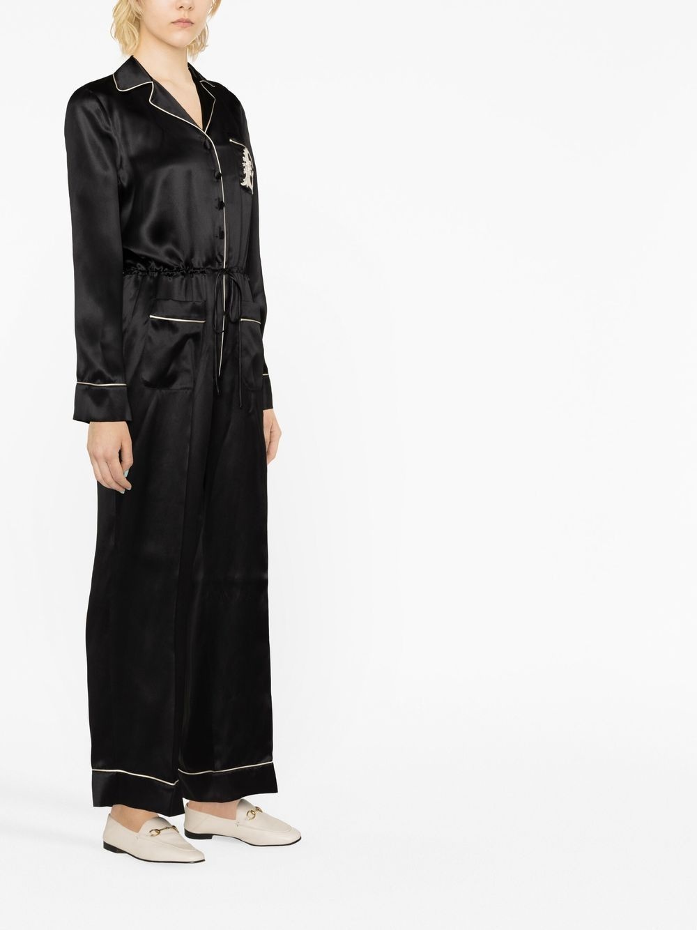 embroidered logo jumpsuit - 3