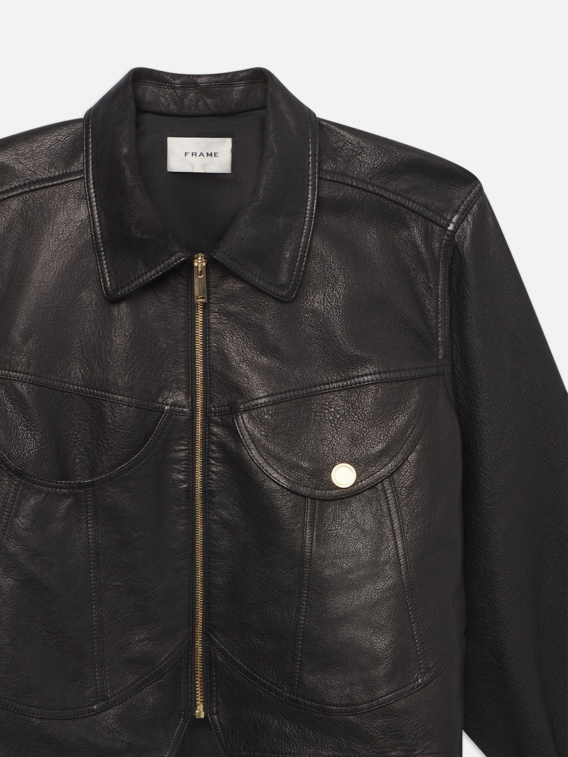 Leather Heart Jacket in Black 3