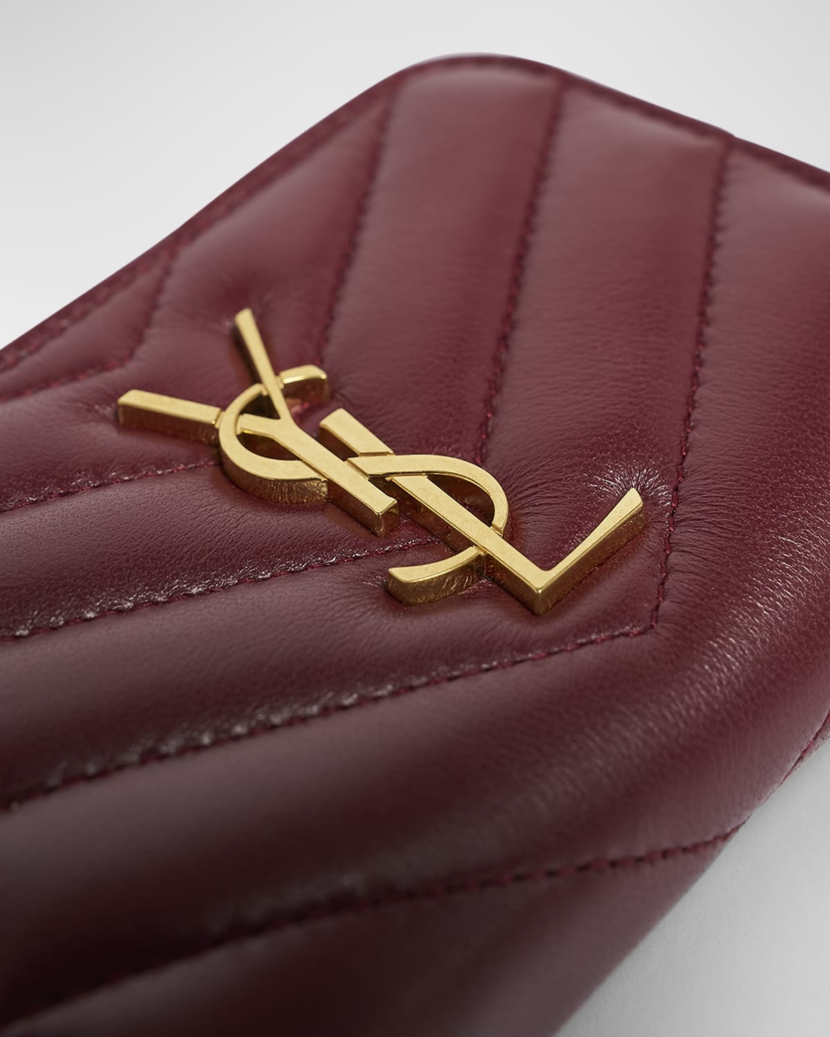 YSL Zip Card Holder in Quilted Leather - 4