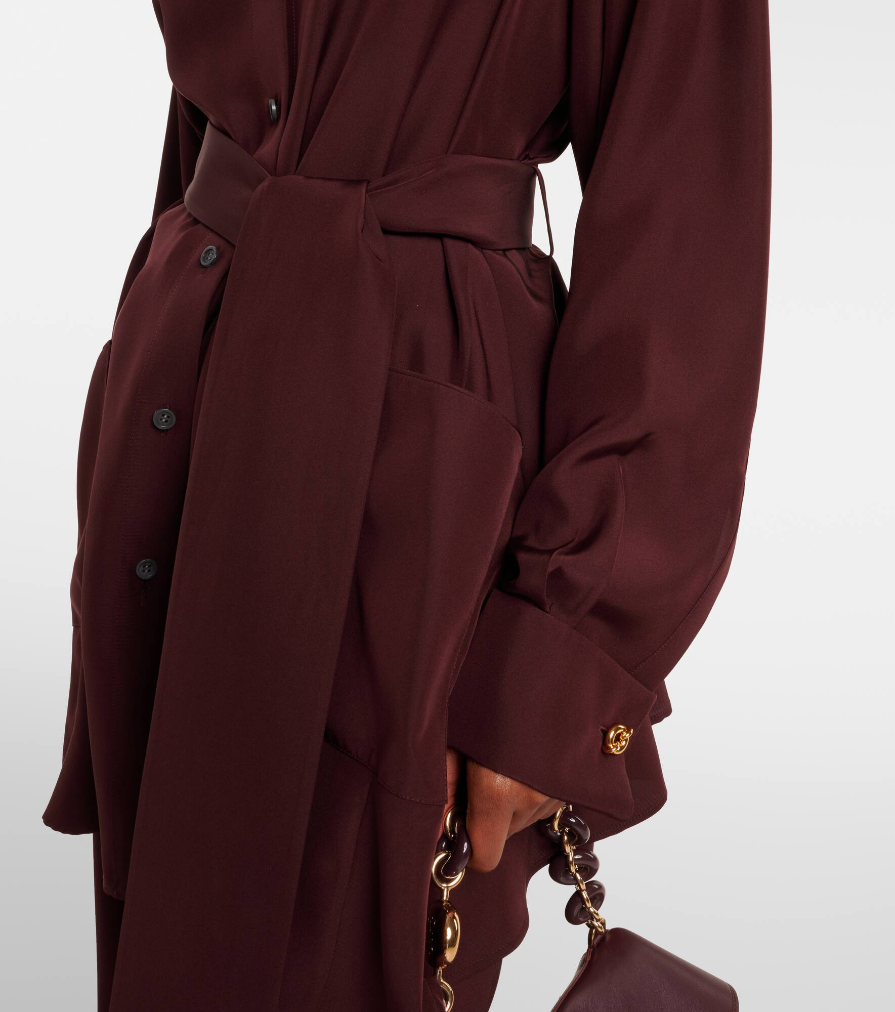 Belted silk blouse - 5