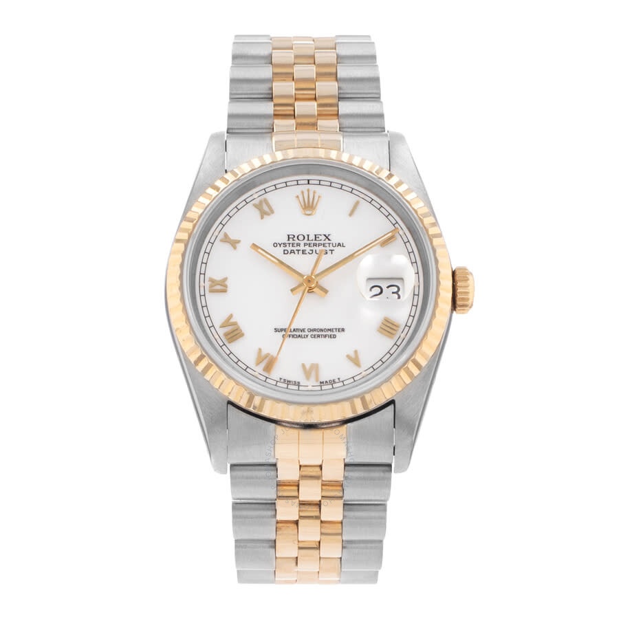 Pre-owned Rolex Datejust 36 Automatic Chronometer White Dial Men's Watch 16233 WRJ - 2