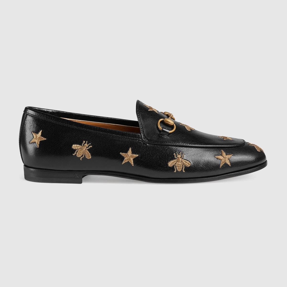 Gucci Jordaan embroidered leather loafer - 1