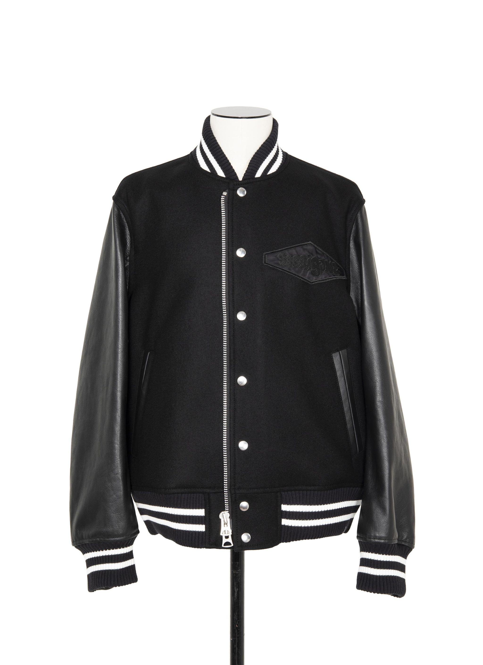 sacai Gonz Wool Melton x Leather Blouson - 1