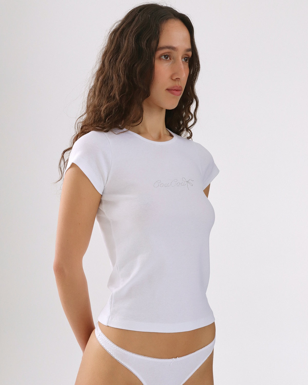 The Crystal Baby Tee White - 4