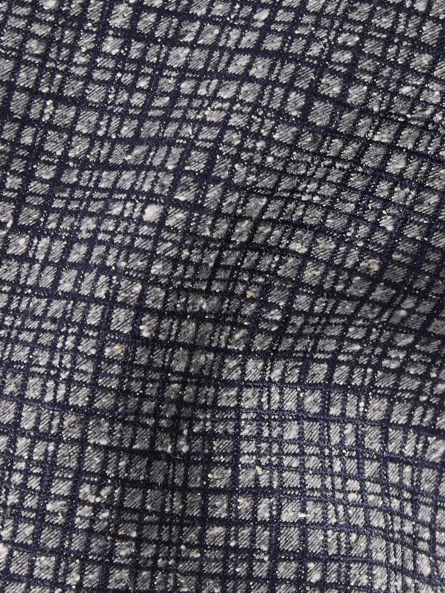 8cm Checked Silk-Jacquard Tie Gray - 3