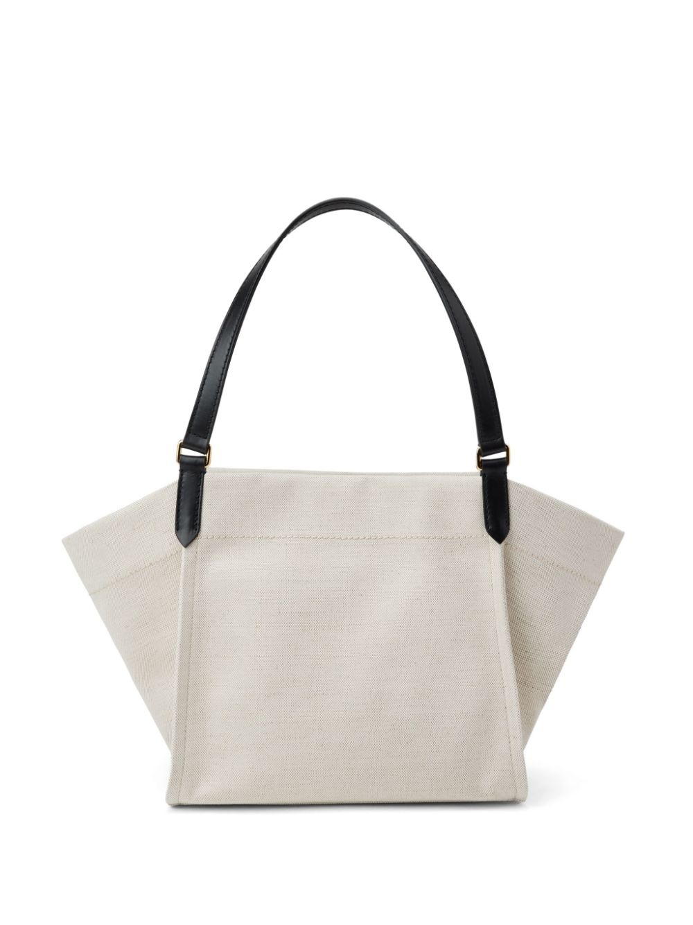 Canvas and leather medium tote bag - 4