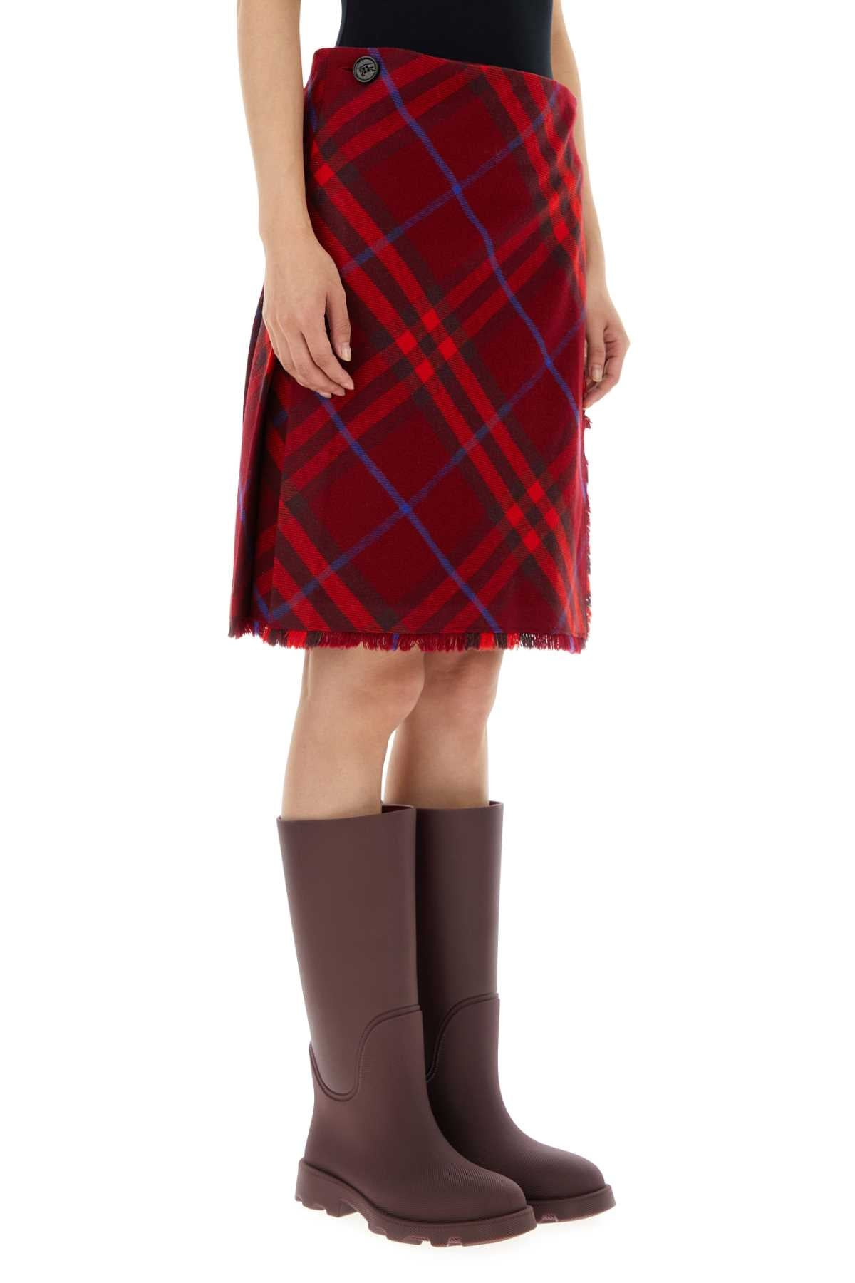 Burberry Women Embroidered Wool Skirt - 3
