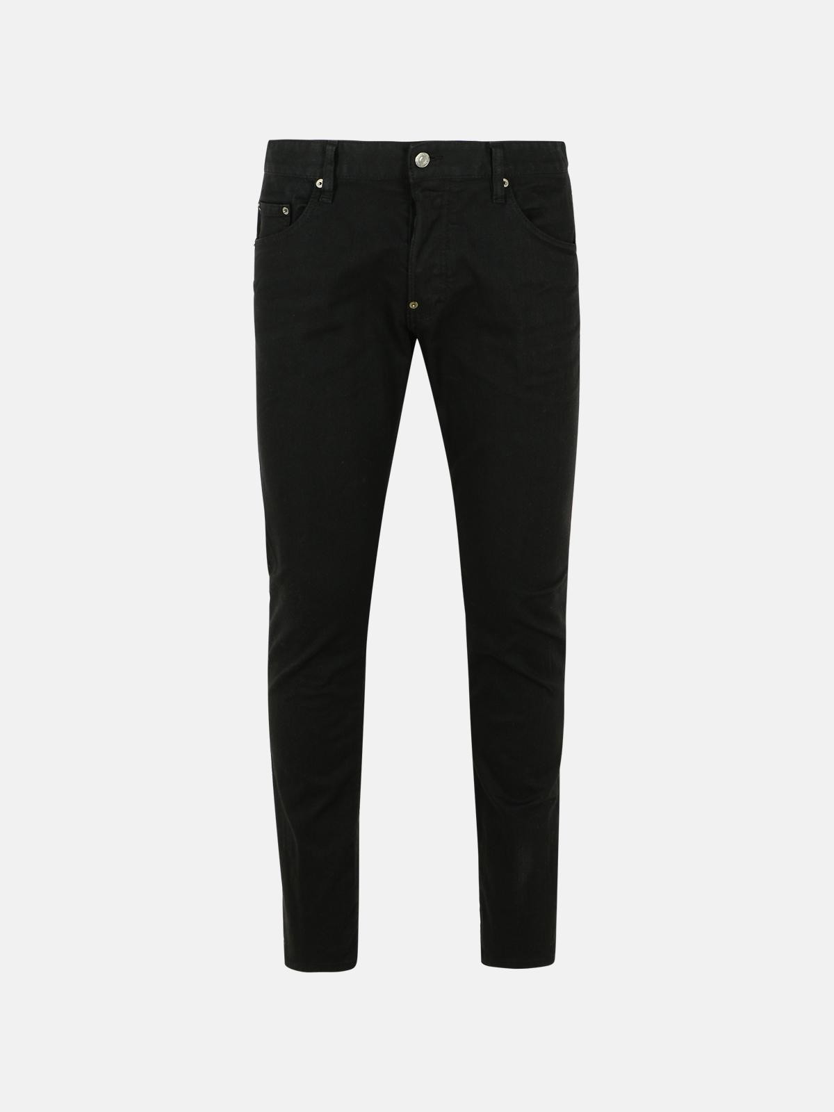 'SKATER' BLACK COTTON JEANS - 1