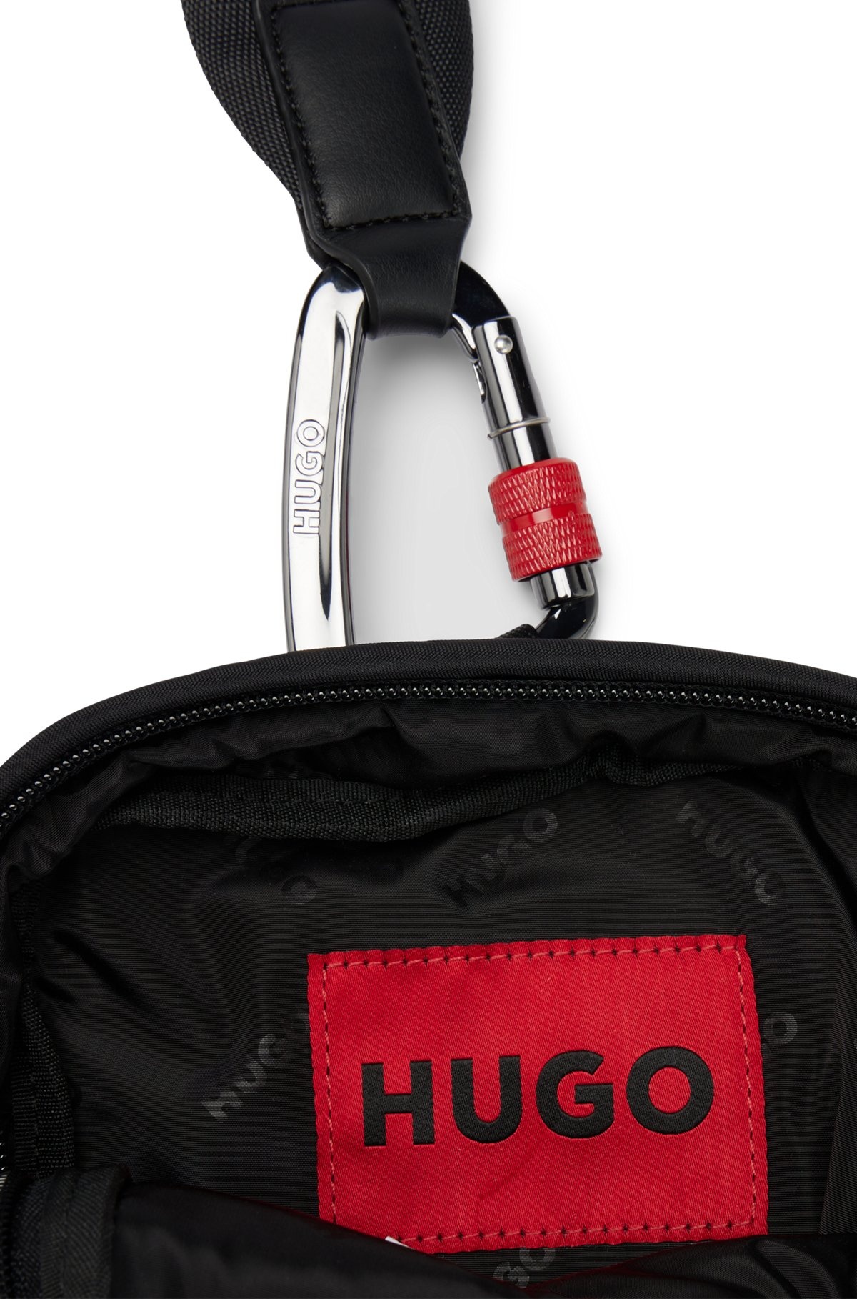 REPORTER BAG WITH CARABINER HOOK AND BRANDED STRAP - 6