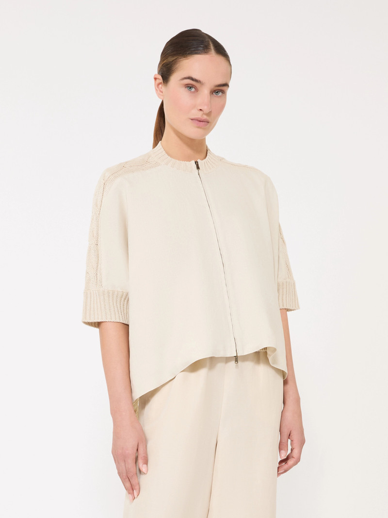 ERESIA Linen yarn cardigan - BEIGE 3