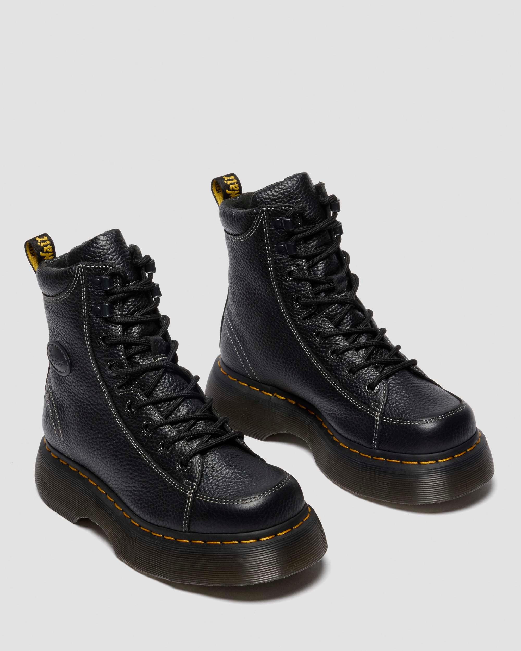 BUZZ 8-EYE MILLED NAPPA LEATHER BOOTS - 8
