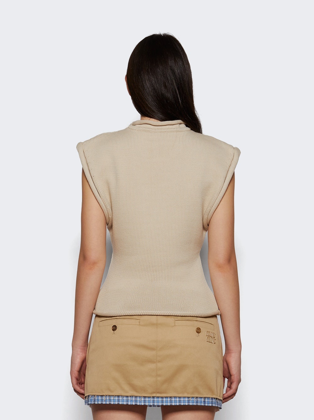 Knit Sleeveless Tank Top Clay - 4