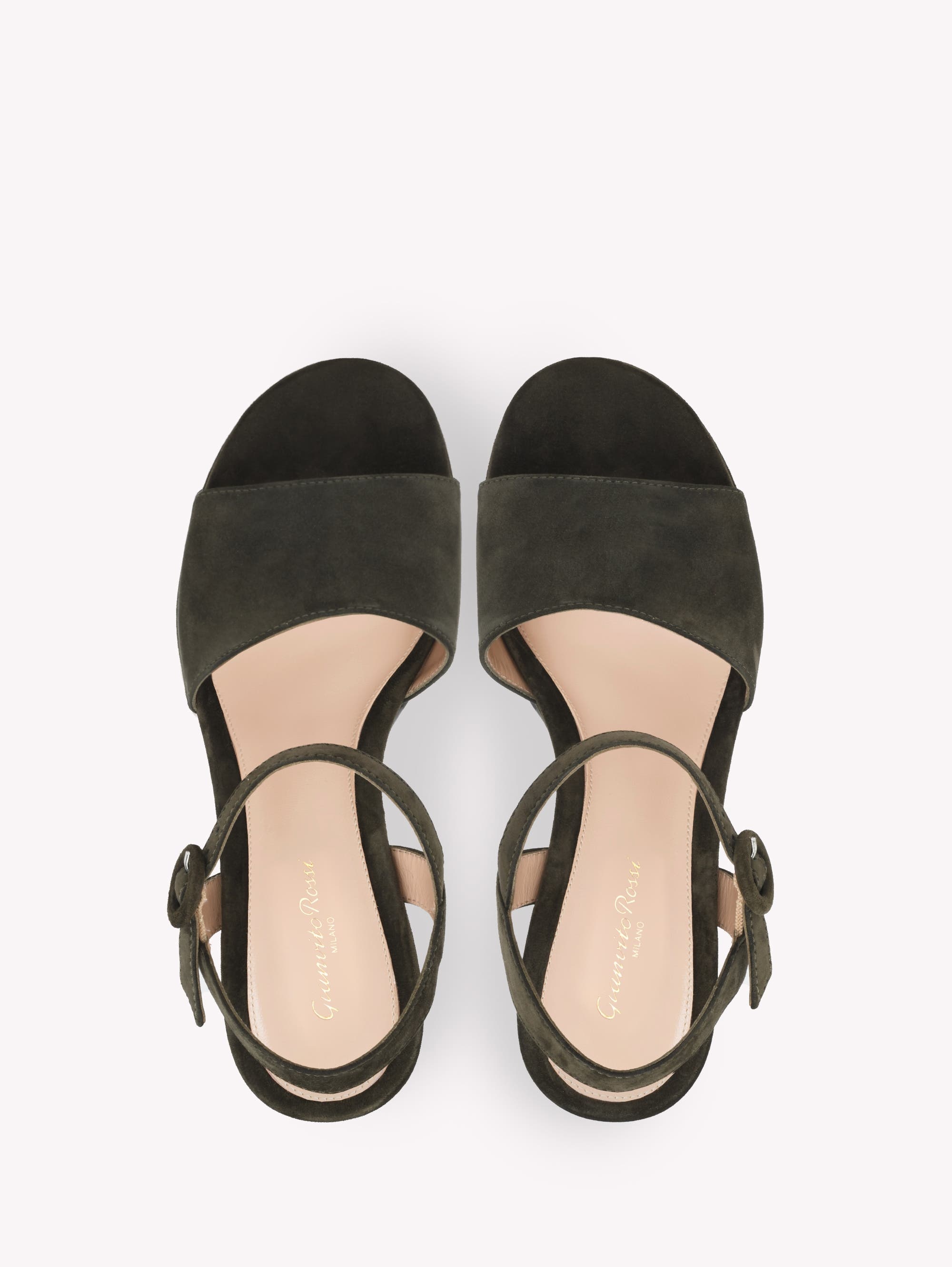 Gianvito Rossi Carol Sandals in Green Suede at Nordstrom - 3