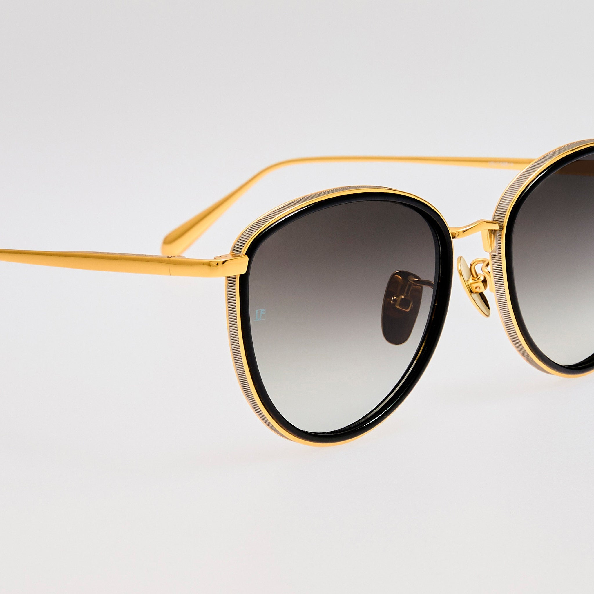 Dahlia Sunglasses in Black and Gold - 5