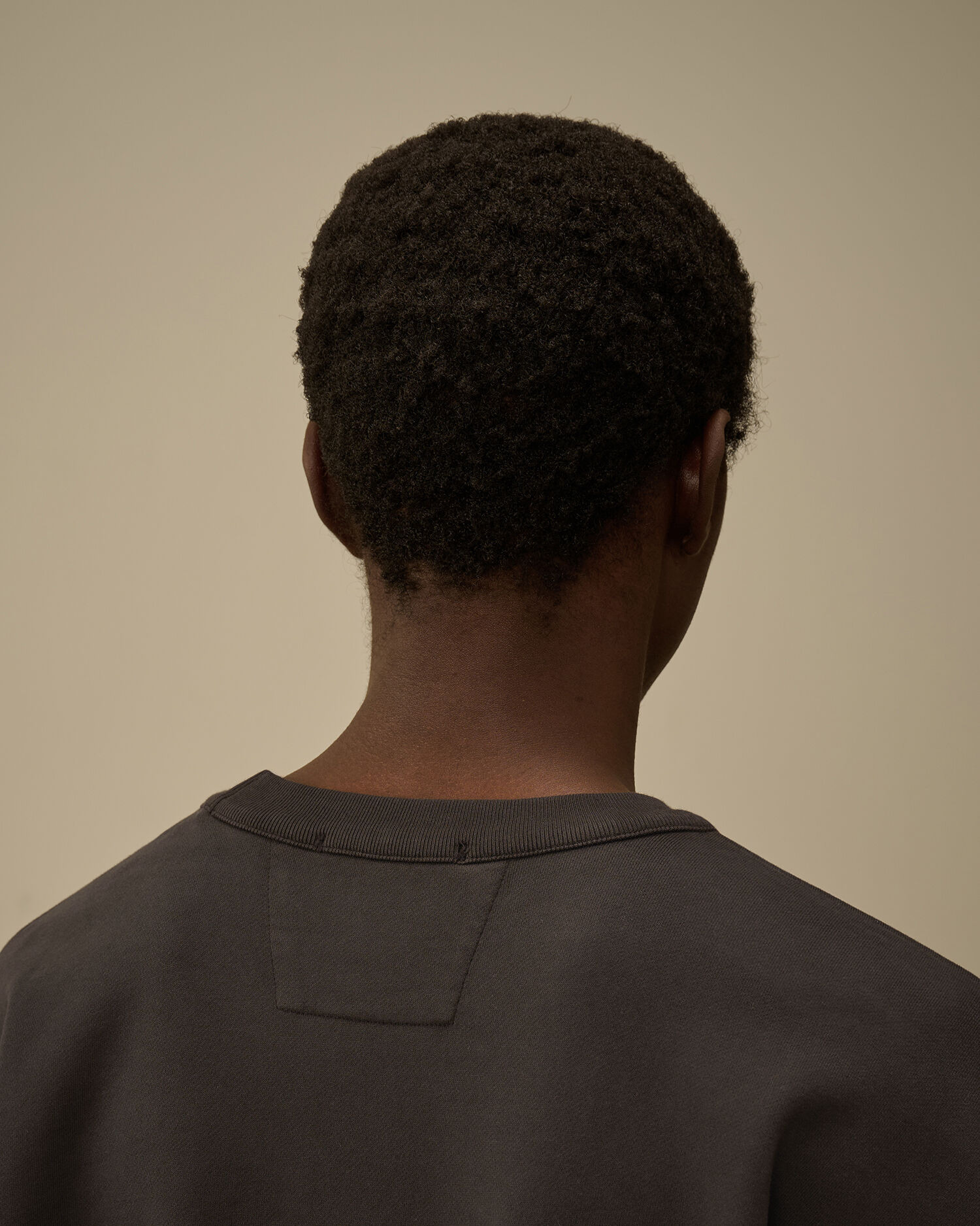 Brushed and Emerized Diagonal Fleece Boxy Crewneck Sweatshirt - 6