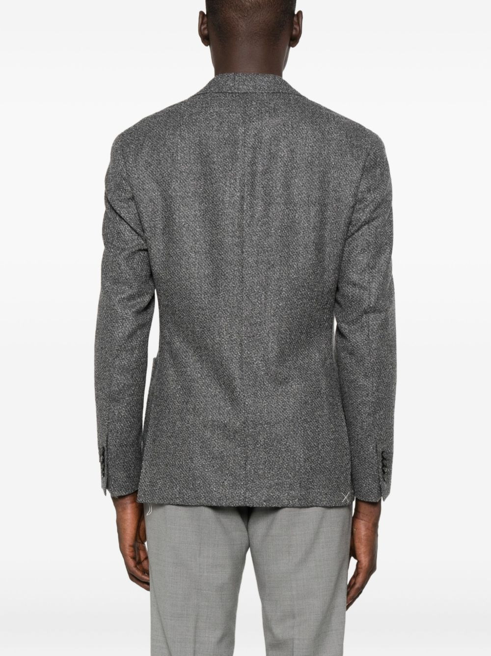 textured two-button jacket - 4