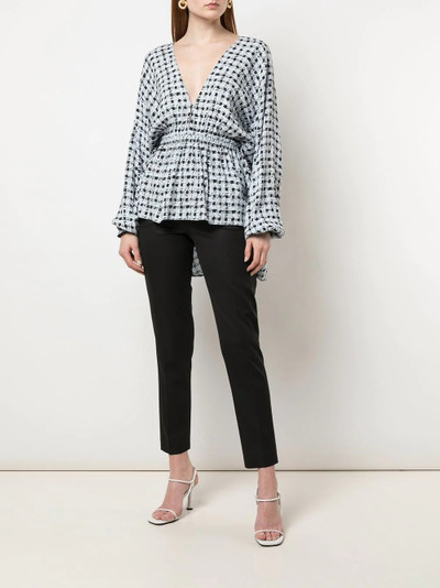 Proenza Schouler gingham v-neck top outlook