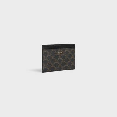 CELINE Card holder in Triomphe Canvas and calfskin outlook