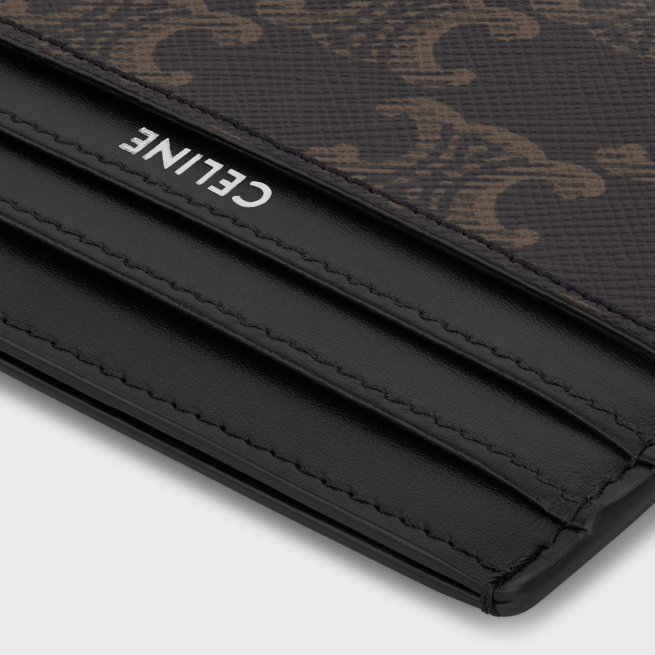 LARGE CARD HOLDER in TRIOMPHE CANVAS AND CLAFSKIN - 4