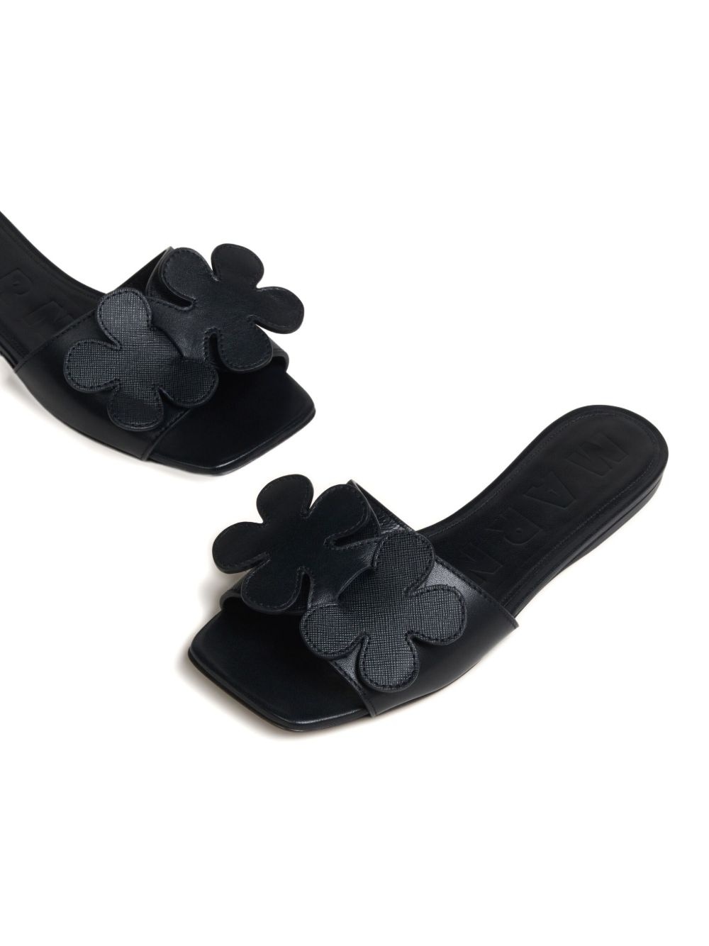 floral-appliqué slide sandals - 4