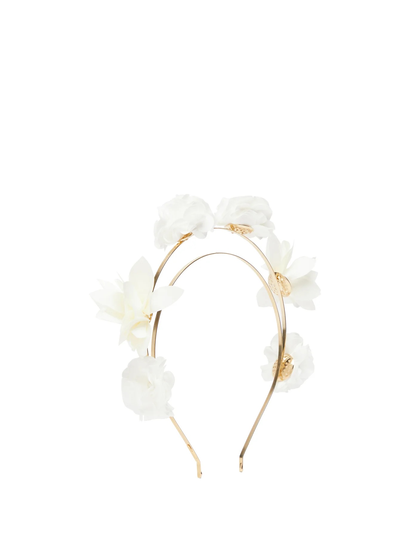 Sentiero faux-pearl and flower headband - 4