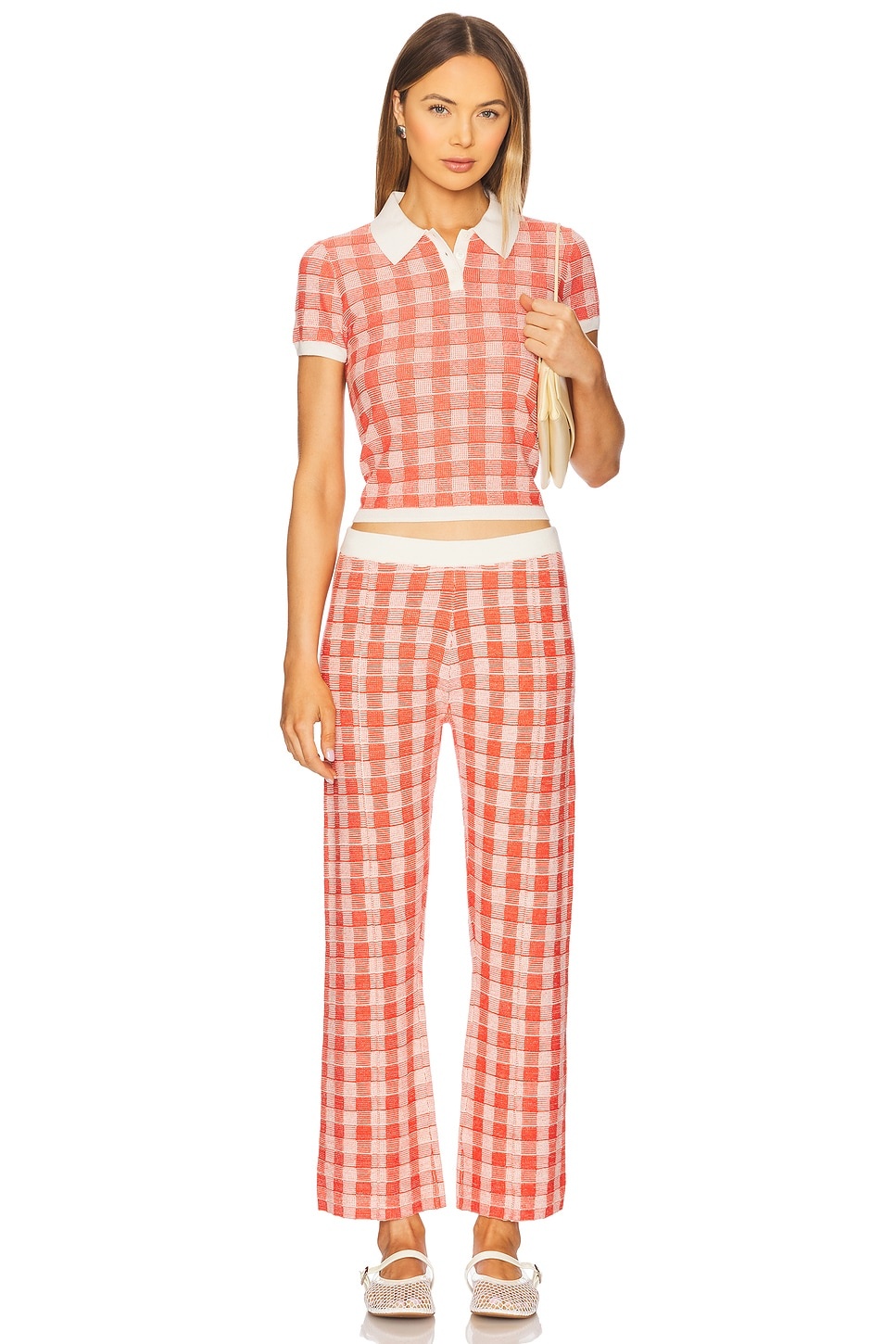Gingham Flare Pant - 5