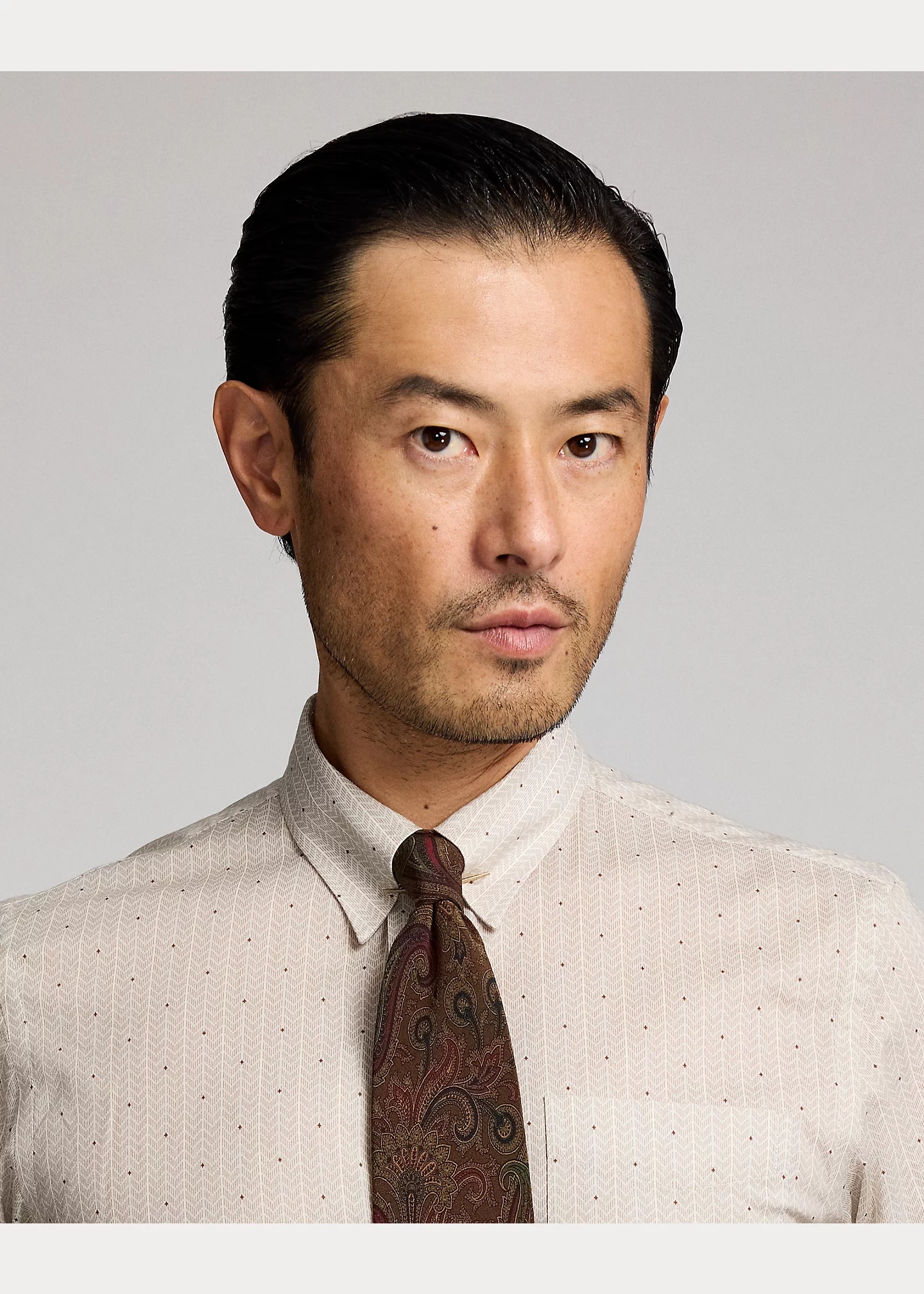 Slim Fit Print Woven Shirt - 5