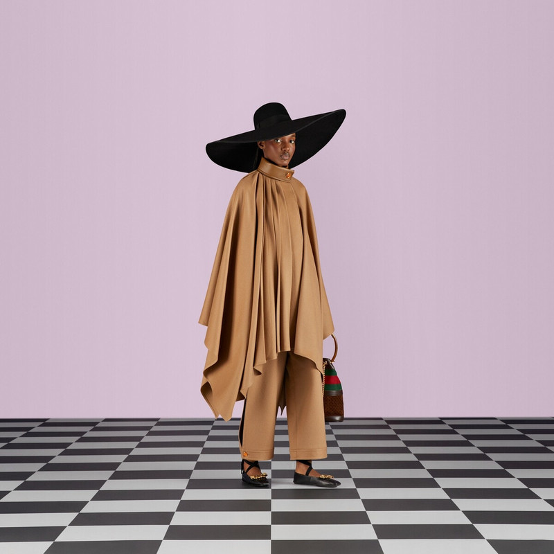 GUCCI Wool cape coat outlook