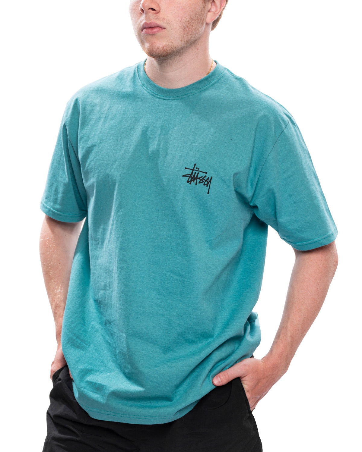 Basic Stussy Tee 'Ocean' - 4