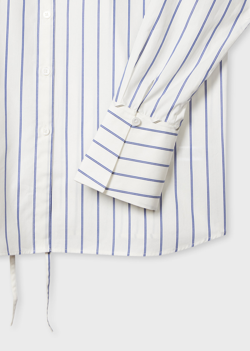 Paul Smith Women's Blue Cotton Stripe Shirt outlook