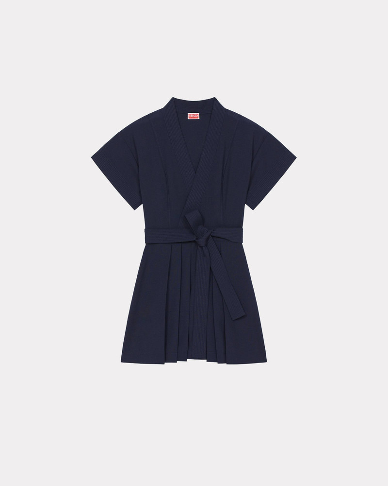 Kimono virgin wool mini dress - 1
