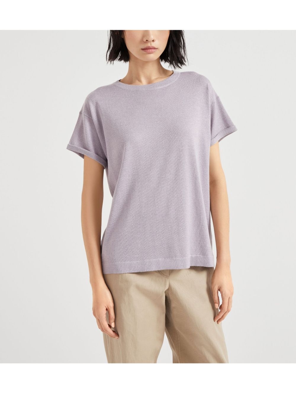 crew-neck knitted top - 3